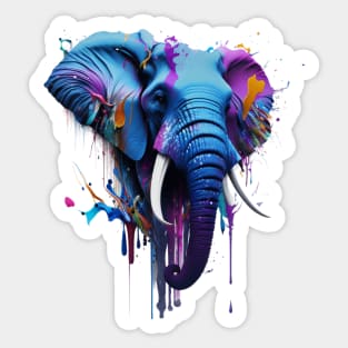 Elephant Splash Art: Majestic Fantasy Visualization #2 Sticker